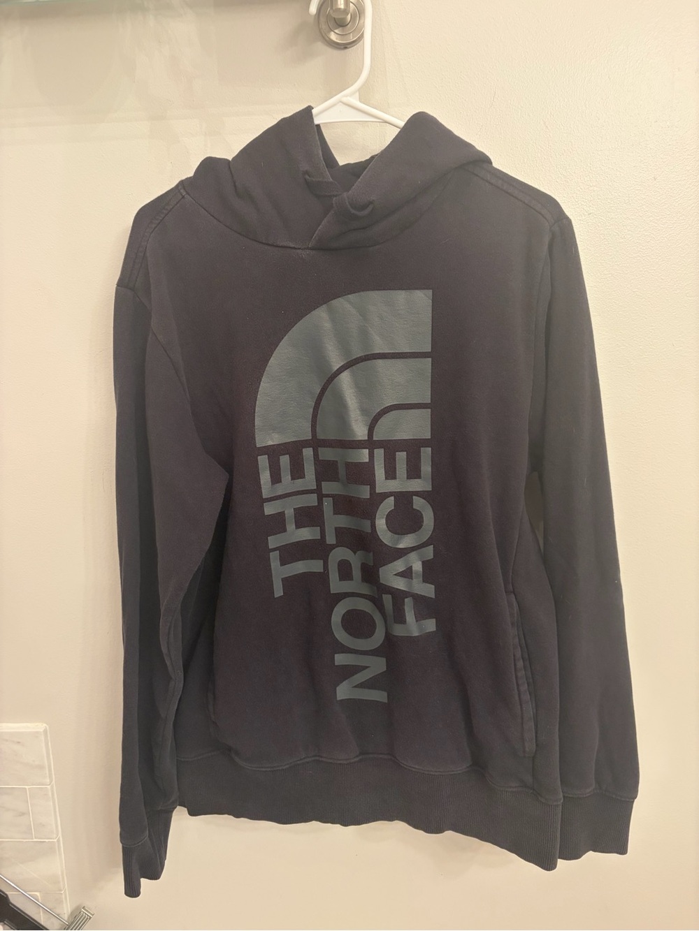 The North Face Men’s Black Pullover Hoodie with Large Logo medium